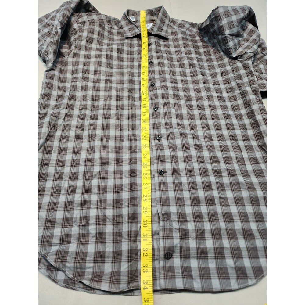 David Donahue Men's Brown Plaid Shirt Size XL - Picture 7 of 9